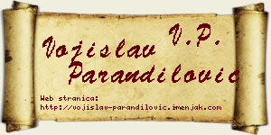 Vojislav Parandilović vizit kartica